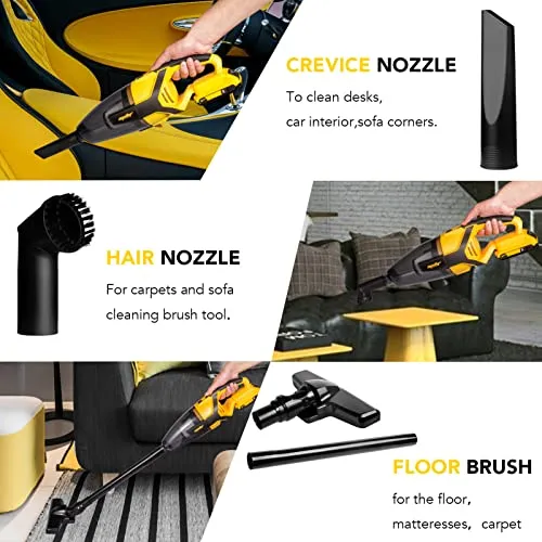120W Cordless Handheld Vacuum Cleaner Compatible with DeWALT 20V/60V Max Battery for Pet Hair - Image 2