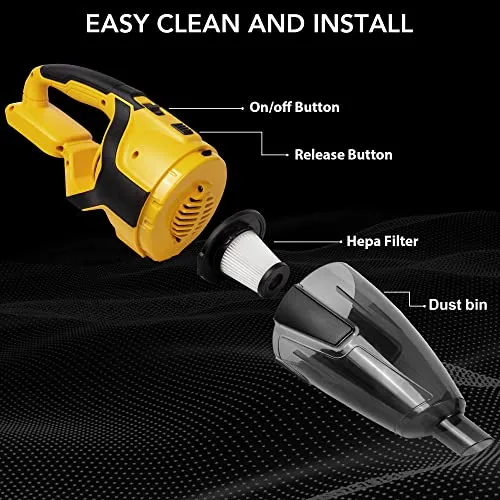 120W Cordless Handheld Vacuum Cleaner Compatible with DeWALT 20V/60V Max Battery for Pet Hair - Image 5