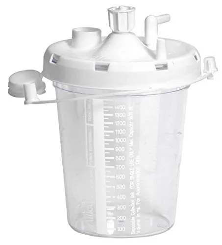 1500 mL Disposable Collection Canister with Stem Inlet – Ideal for Diagnostic Tools & Instruments