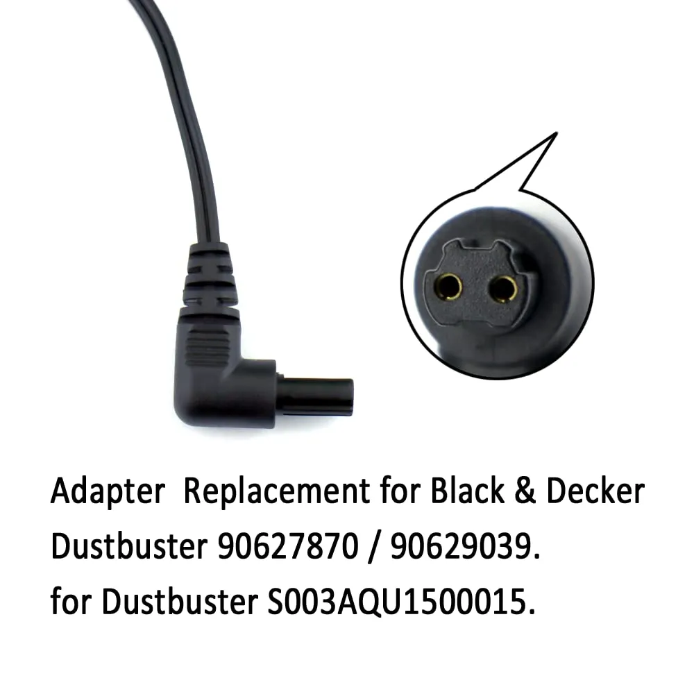 15V Adapter Charger for Black and Decker Dustbuster Handheld Vacuum, Replaces 90627870, 90629039 - Image 2