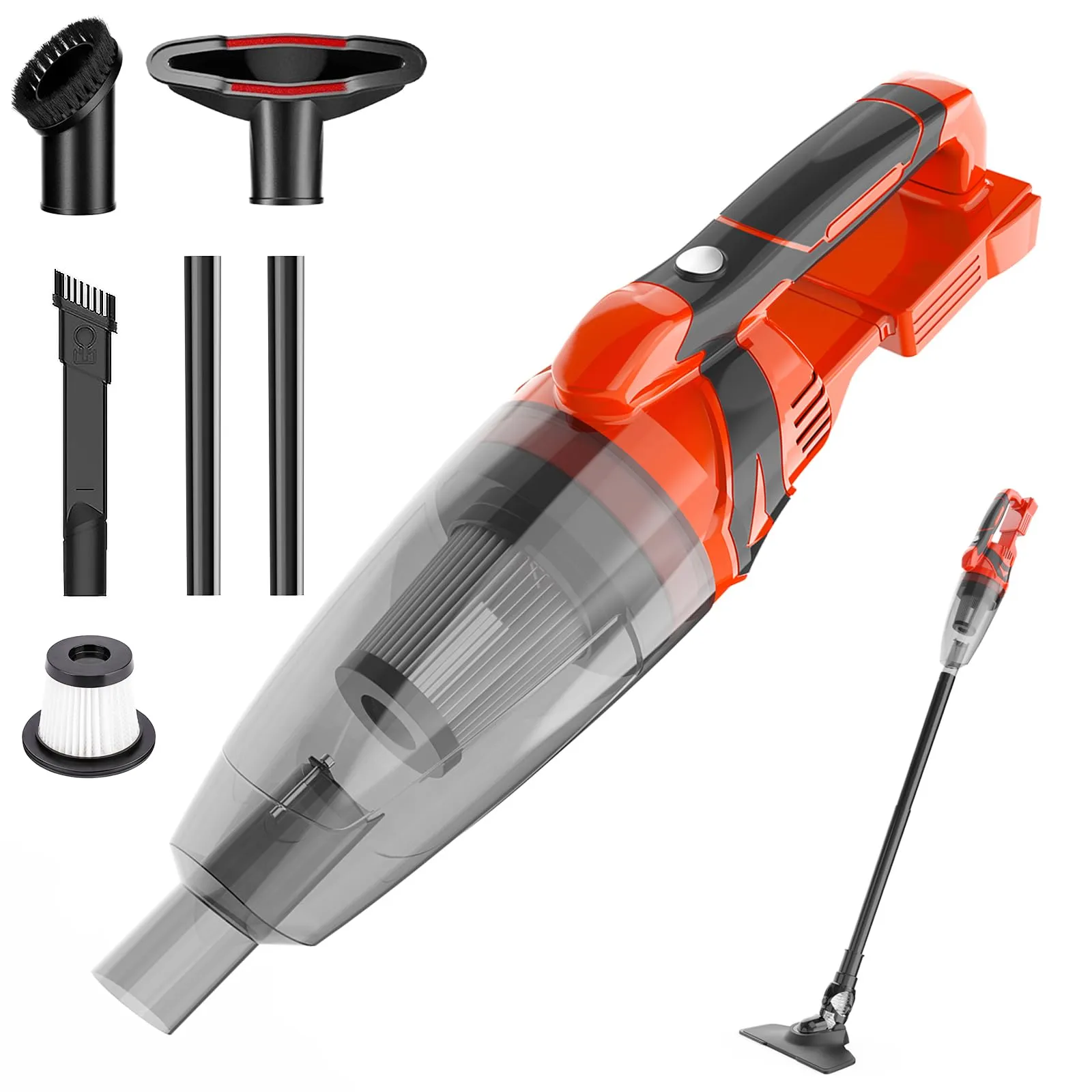 200W Cordless Handheld Vacuum for Milwaukee 18V Battery - Lightweight with 8kPa Suction for Home & Car
