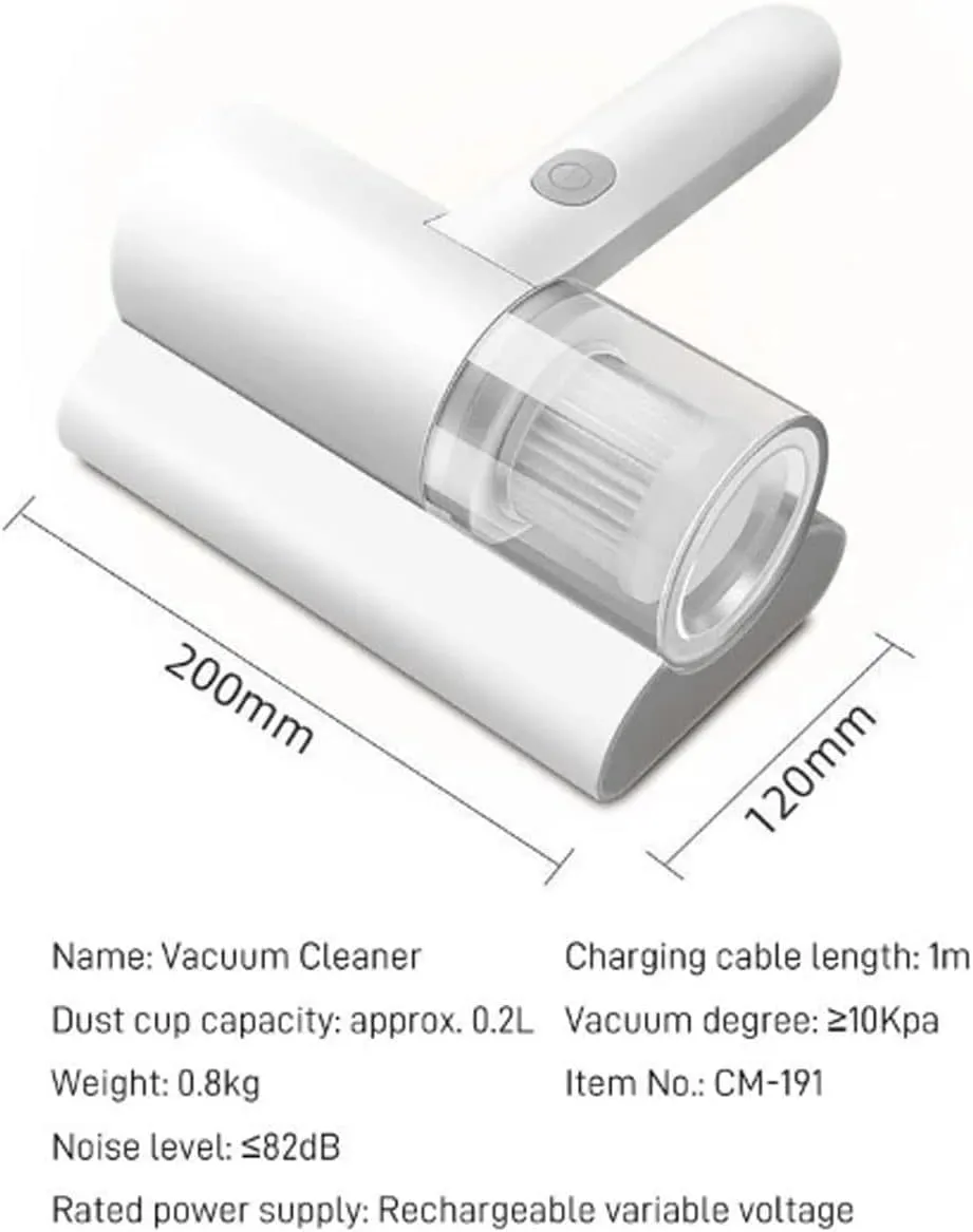 2023 New Bed Vacuum Cleaner - Handheld 12KPa Deep Mattress Vacuum Cleaner for Sofas, Carpets, Pillows - Image 7