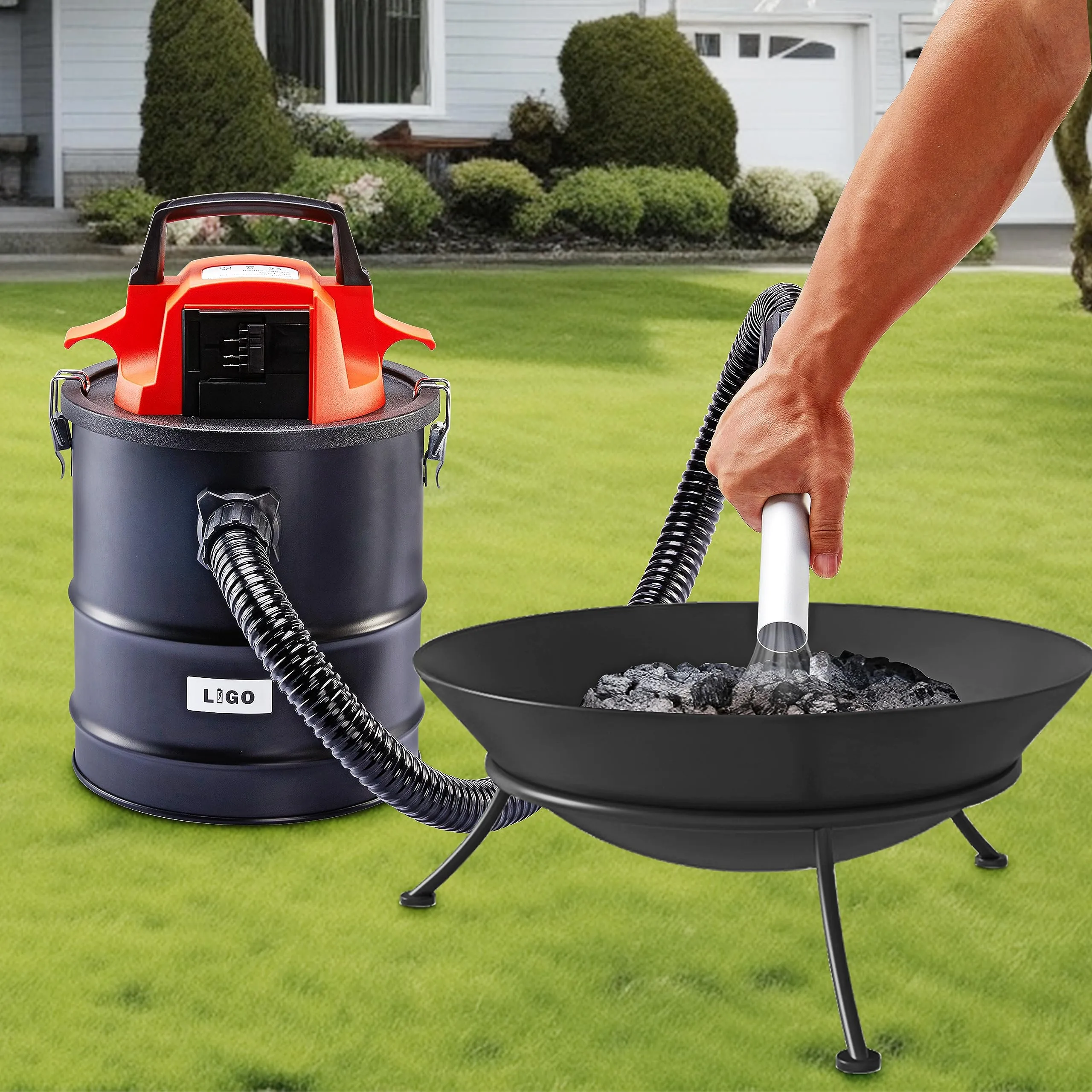 20V Cordless Ash Dust Vacuum Cleaner, 15L Collector for Fireplaces, BBQs, Fire Pits with Battery - Image 4
