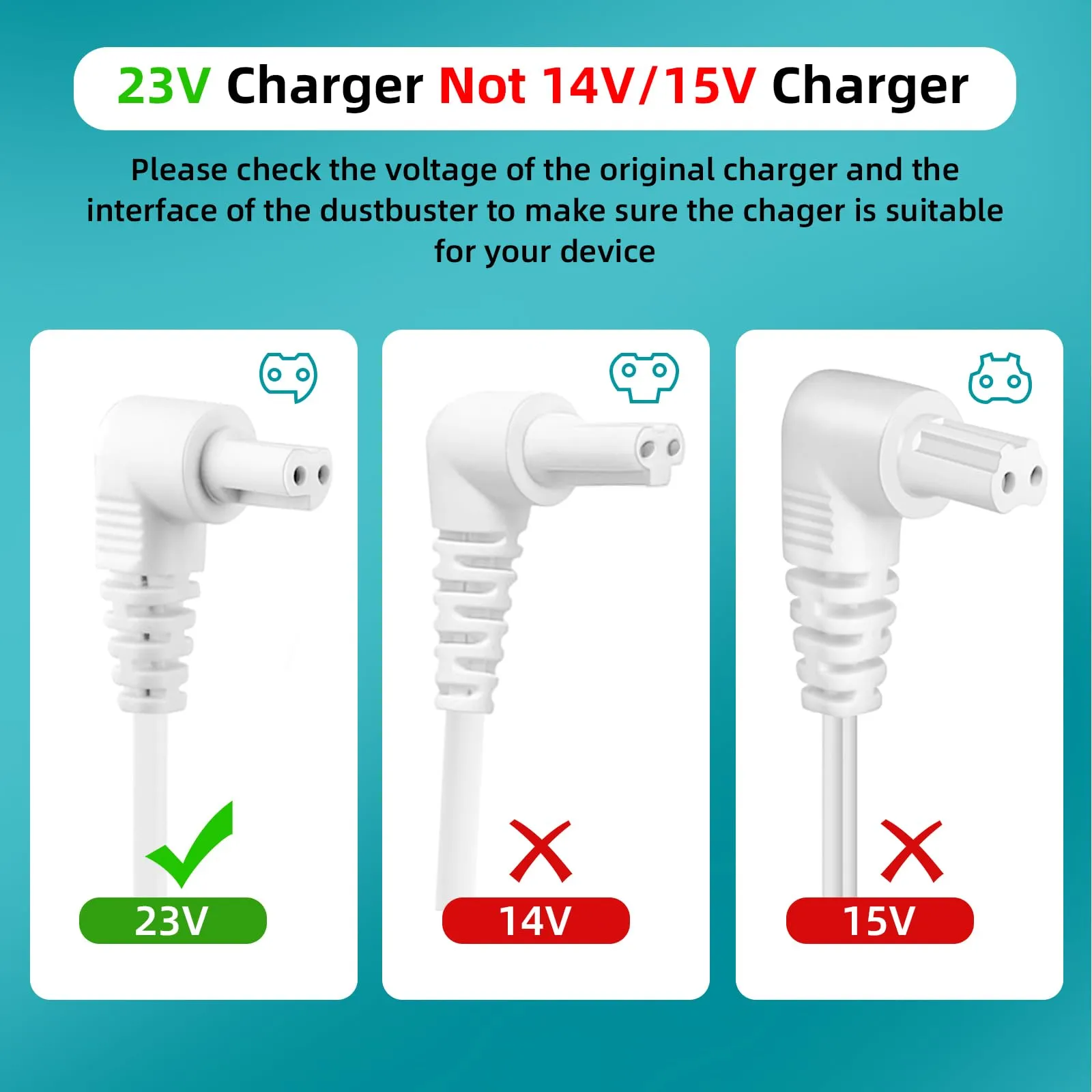 23V Vacuum Charger for Black and Decker N511997 - Compatible with Multiple Cordless Models - Image 3
