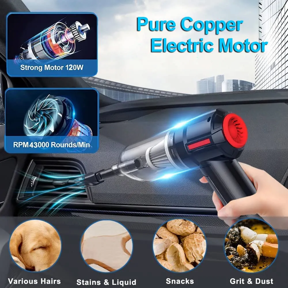 3-in-1 Cordless Handheld Vacuum Cleaner ADPTOYU with 9000PA Suction for Car, Office & Home - Image 2