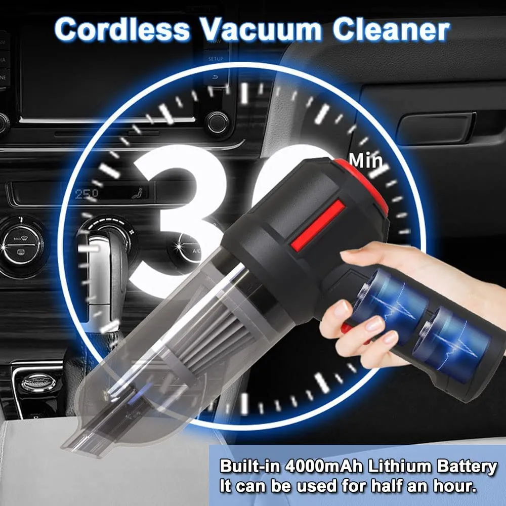 3-in-1 Cordless Handheld Vacuum Cleaner ADPTOYU with 9000PA Suction for Car, Office & Home - Image 3
