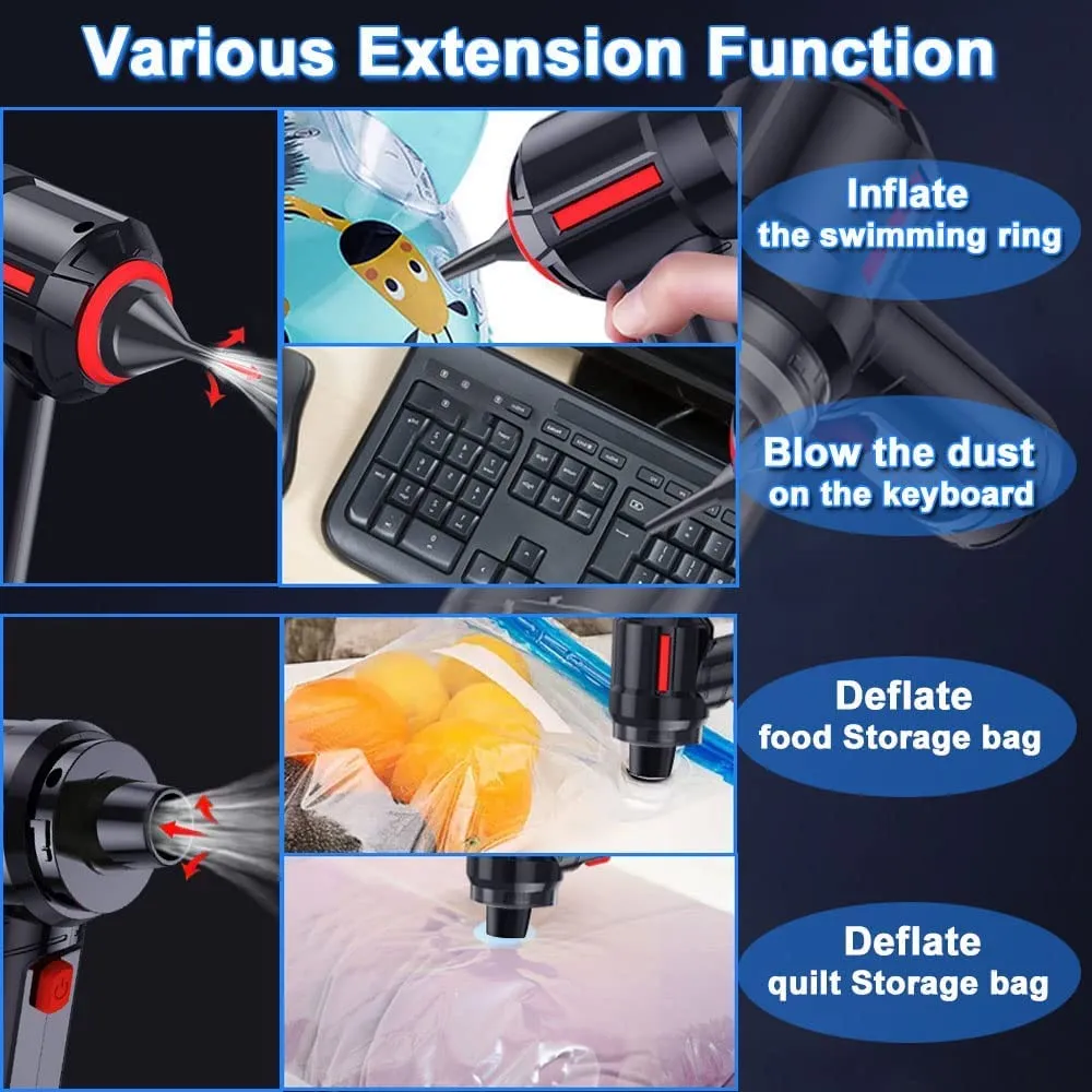 3-in-1 Cordless Handheld Vacuum Cleaner ADPTOYU with 9000PA Suction for Car, Office & Home - Image 5