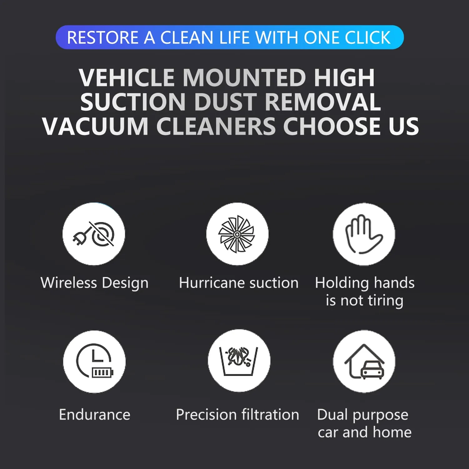 3-in-1 Handheld Vacuum Cleaner & Cordless Blower - Portable Air Duster & Vacuum Pump for Car, Pet Hair - Image 3