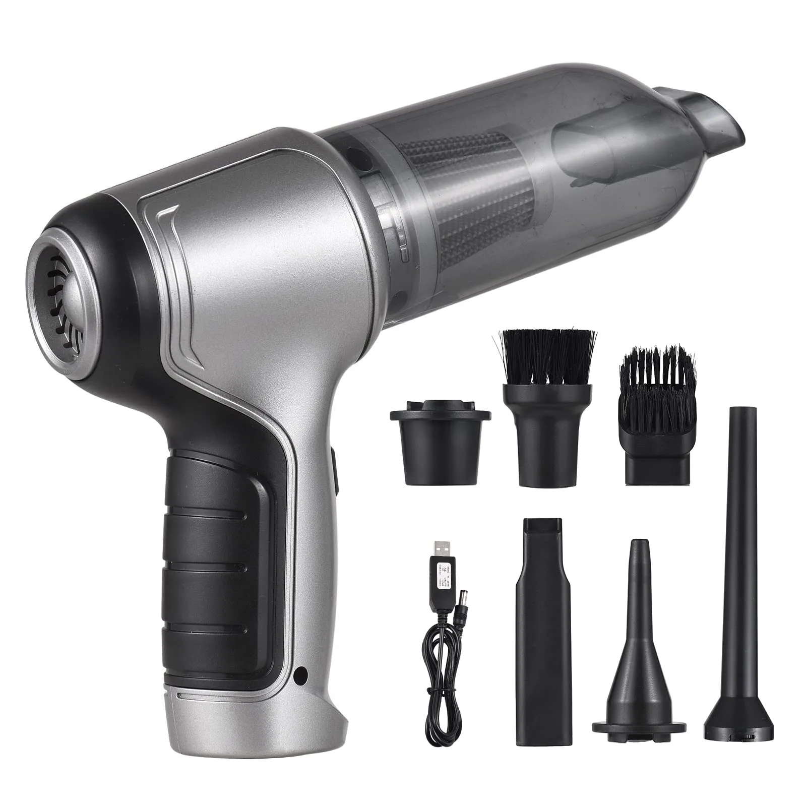 3 in 1 Cordless Vacuum Cleaner - 19000PA Brushless Motor, Portable Rechargeable Mini Vacuum for Home, Car & Pets