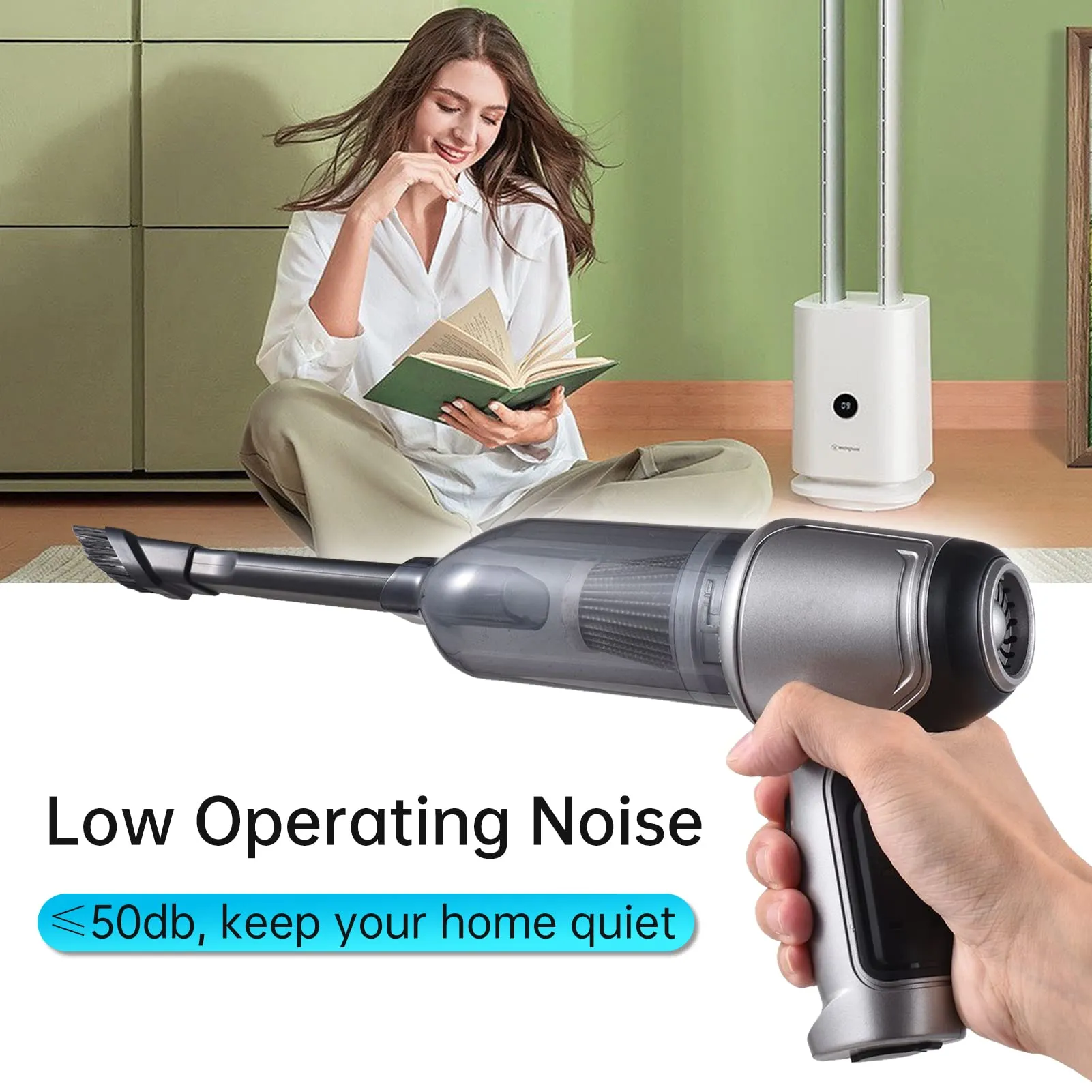 3 in 1 Cordless Vacuum Cleaner - 19000PA Brushless Motor, Portable Rechargeable Mini Vacuum for Home, Car & Pets - Image 4