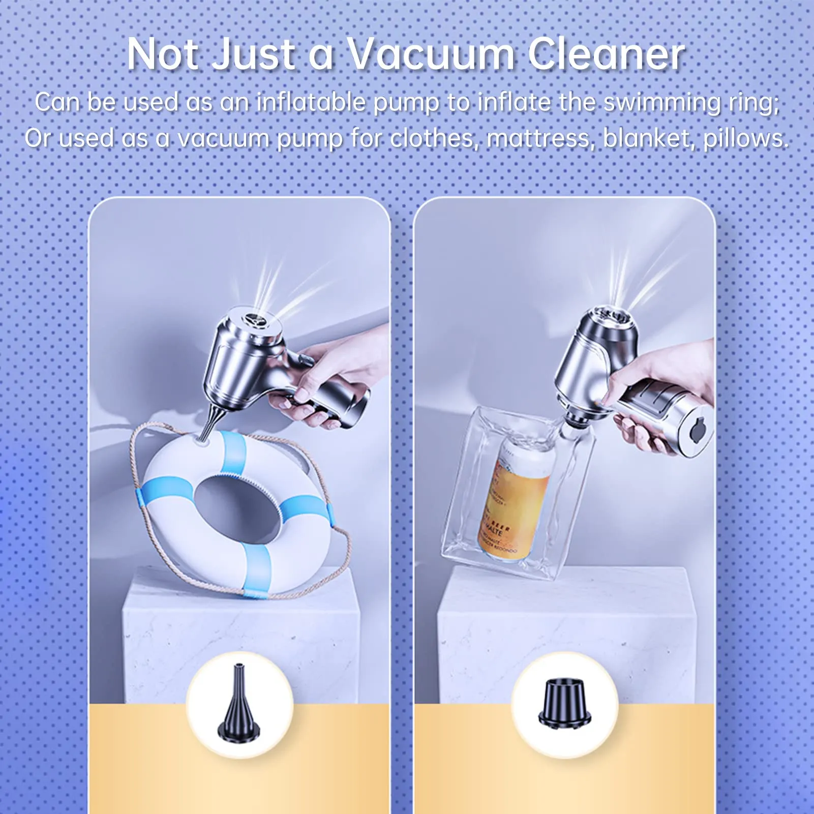 3 in 1 Cordless Vacuum Cleaner - 19000PA Brushless Motor, Portable Rechargeable Mini Vacuum for Home, Car & Pets - Image 5