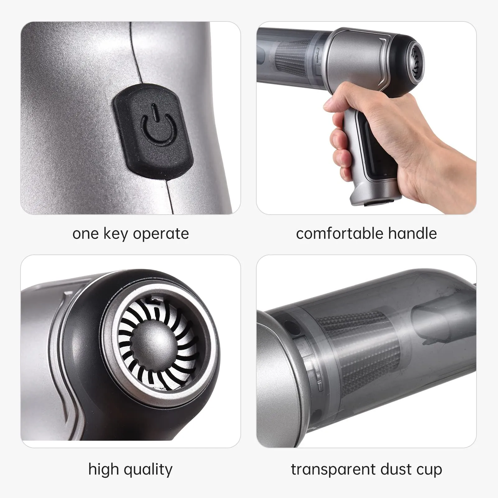 3 in 1 Cordless Vacuum Cleaner - 19000PA Brushless Motor, Portable Rechargeable Mini Vacuum for Home, Car & Pets - Image 7