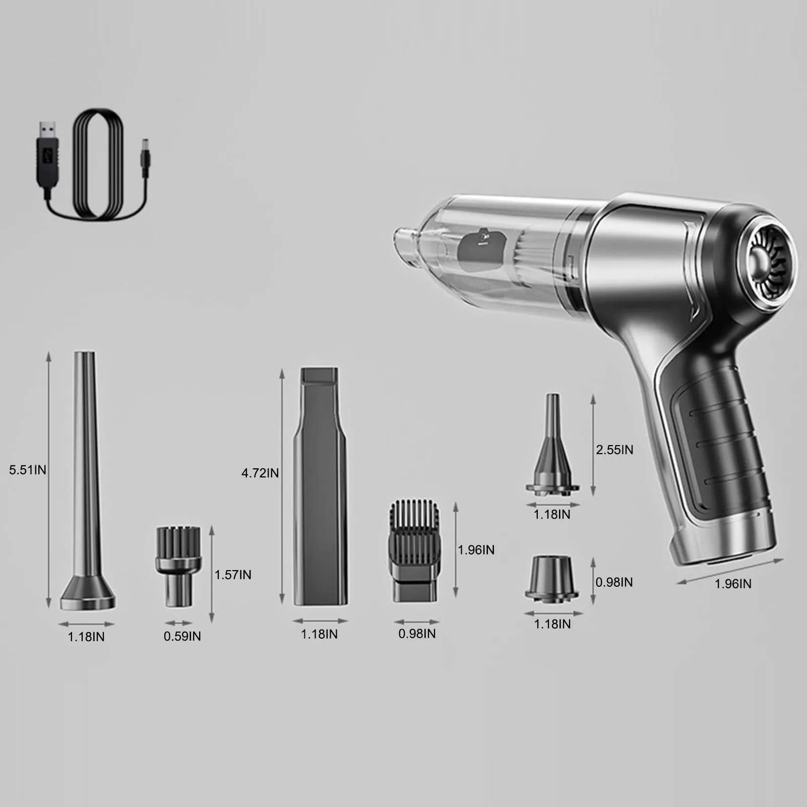 3 in 1 Cordless Vacuum Cleaner - 19000PA Brushless Motor, Portable Rechargeable Mini Vacuum for Home, Car & Pets - Image 9
