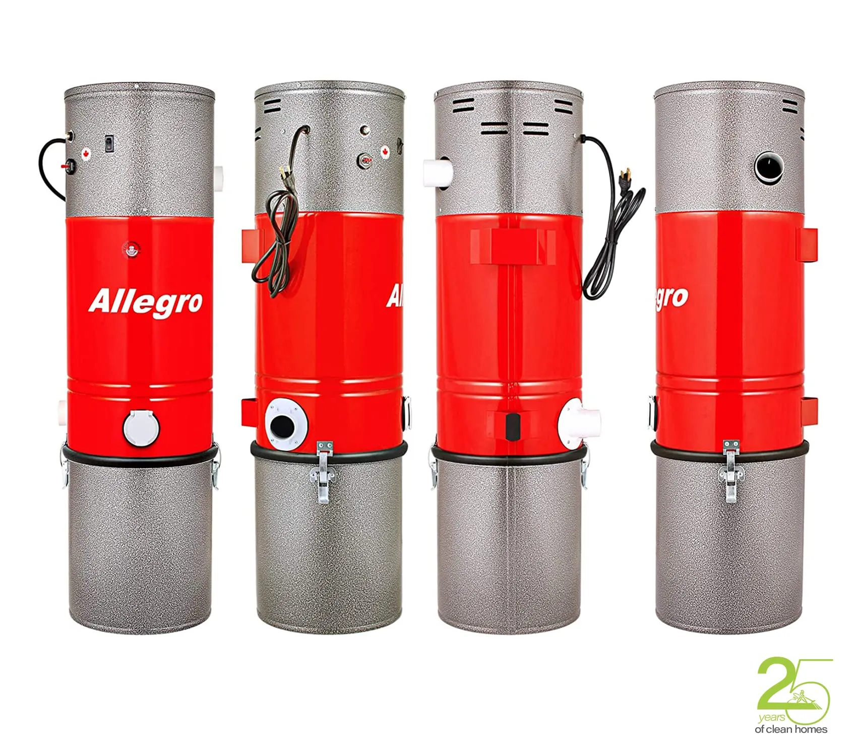 Allegro MU4200 Classic Central Vacuum Power Unit for 3,000 Sq Ft Homes - Red, Made in Canada - Image 2