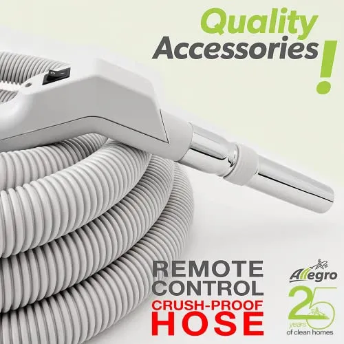 Allegro MU4500 Heavy Duty Central Vacuum System with Turbo Nozzle, 30ft Hose & Accessories - Image 2