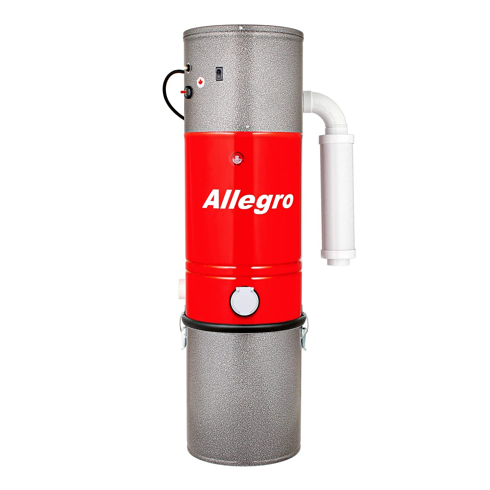 Allegro MUA47 Classic Central Vacuum Power Unit for Homes Up to 3,000 Sq. Ft. - Red