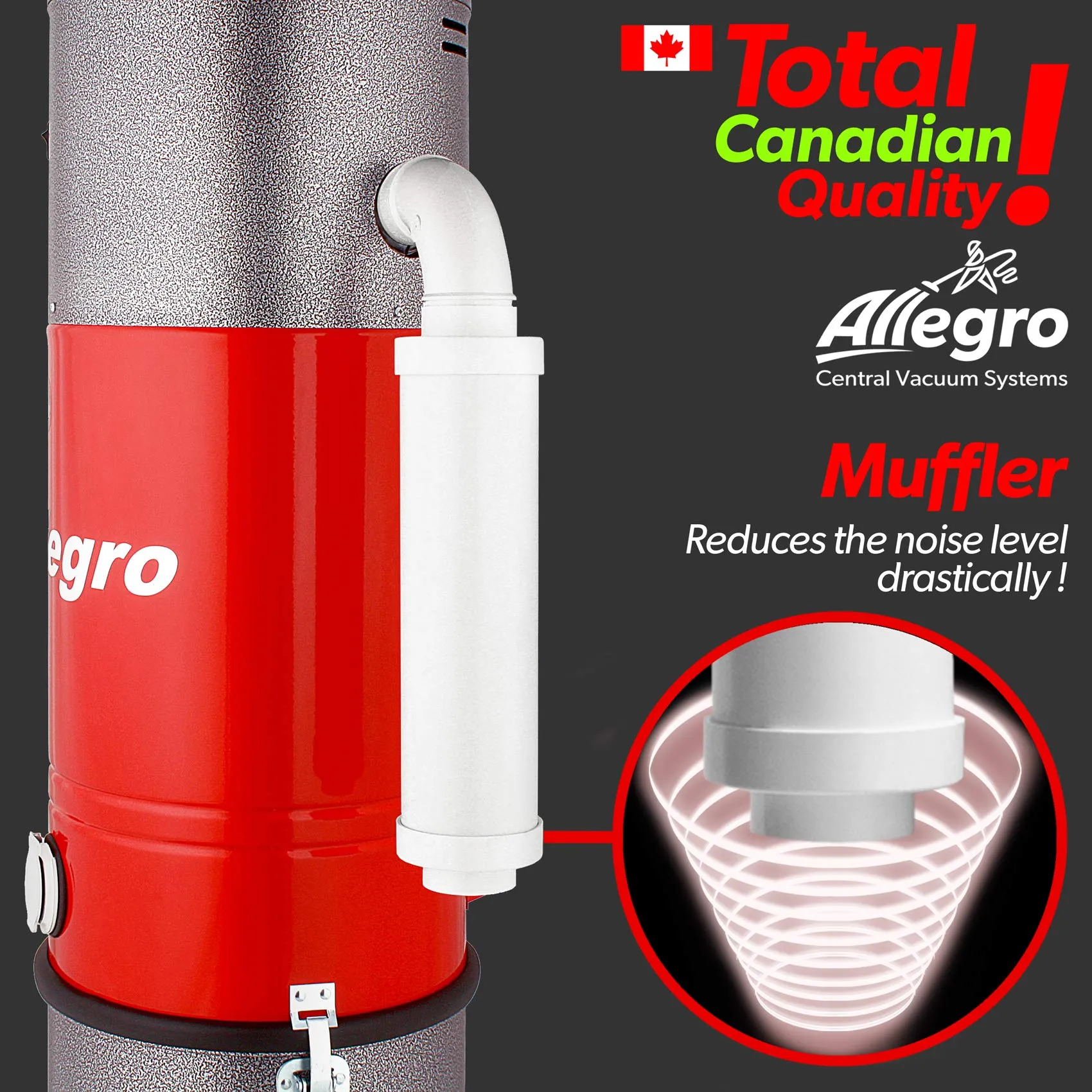 Allegro MUA50 Champion Central Vacuum Power Unit for Homes Up to 6,000 Sq Ft - Made in Canada - Image 6