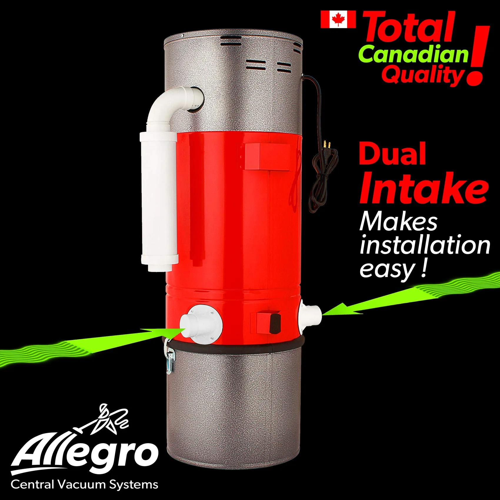 Allegro MUA75 Zenith Central Vacuum Power Unit for Homes up to 15,000 Sq Ft - Eco-Line Green Powered - Image 5
