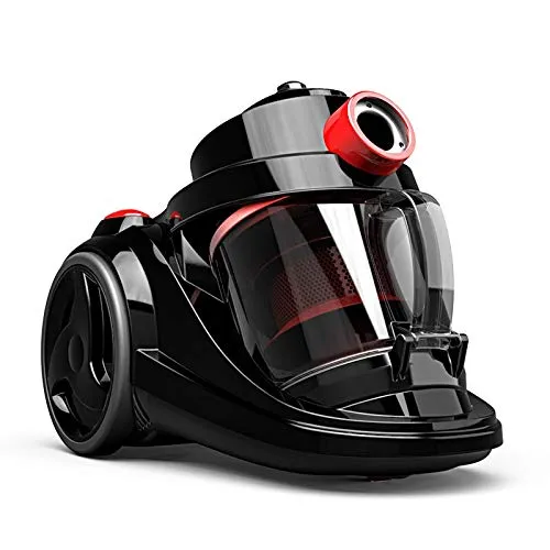 Aspiron Energy Efficient Canister Vacuum Cleaner with Large Dirt Cup and Flat Suction Nozzle