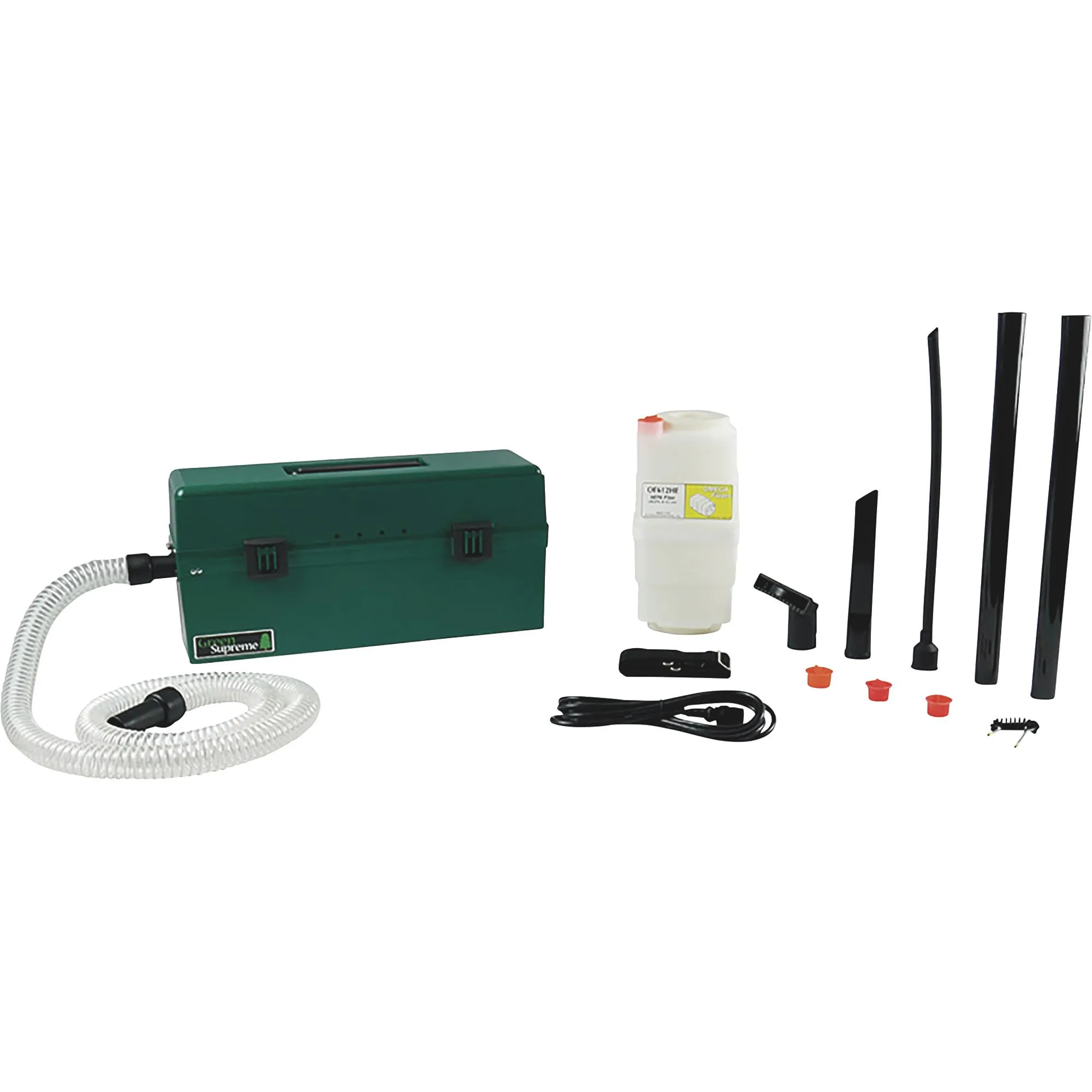 Atrix Omega Green VACOMEGASIPM Supreme Vacuum - Powerful 120V, Quiet, HEPA Filter, 12lbs, 20'x6.25'x9.25'