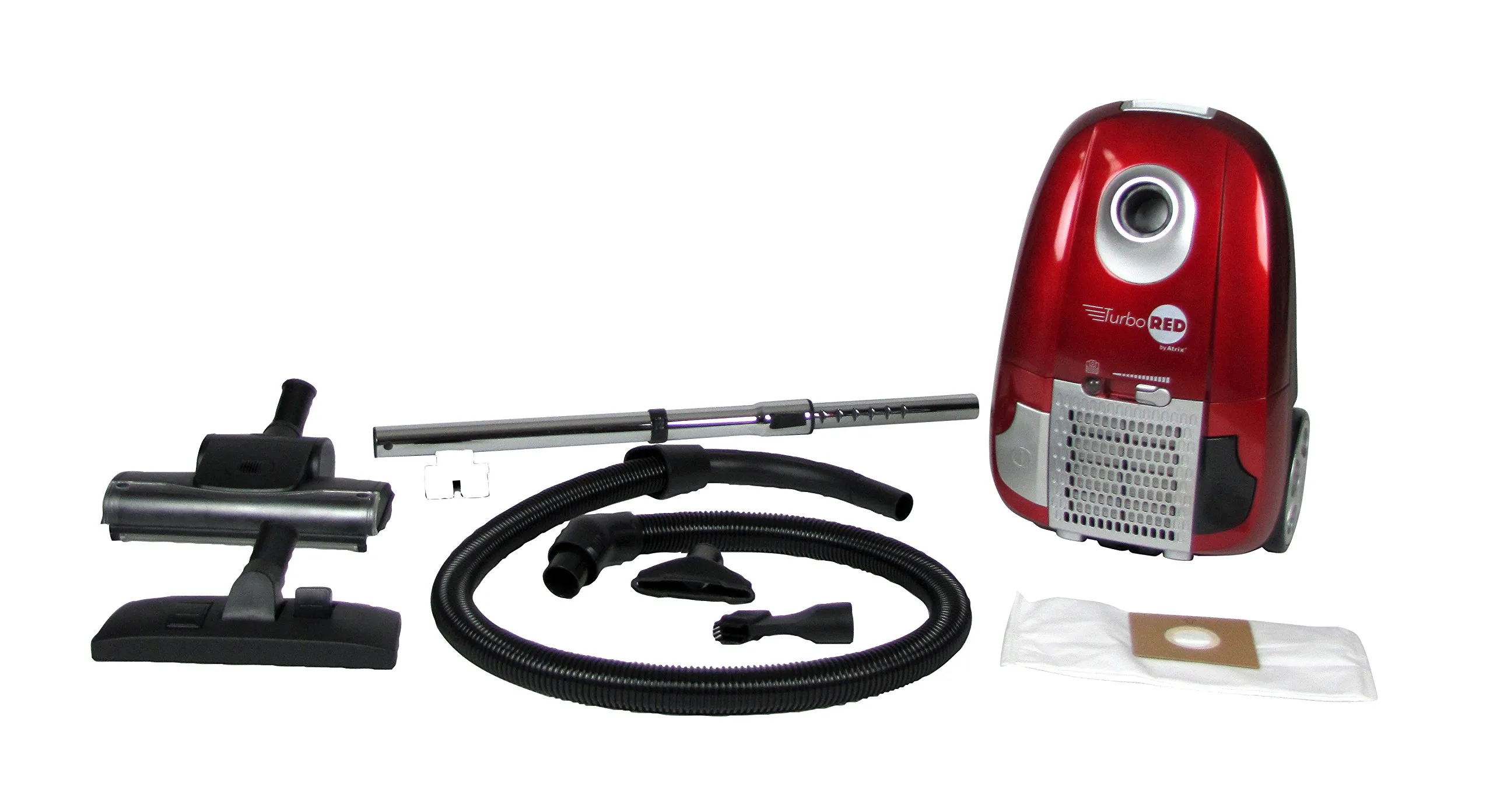 Atrix Turbo Red HC1-AMZ Canister Vacuum with 6 Quart HEPA Filter & 3 Variable Speed Settings