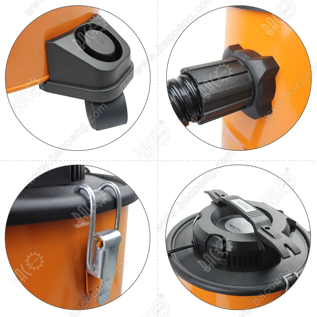 BACOENG 5.3-Gallon Ash Vacuum Cleaner with Double Stage Filtration and Powerful 1200W Motor - Image 4