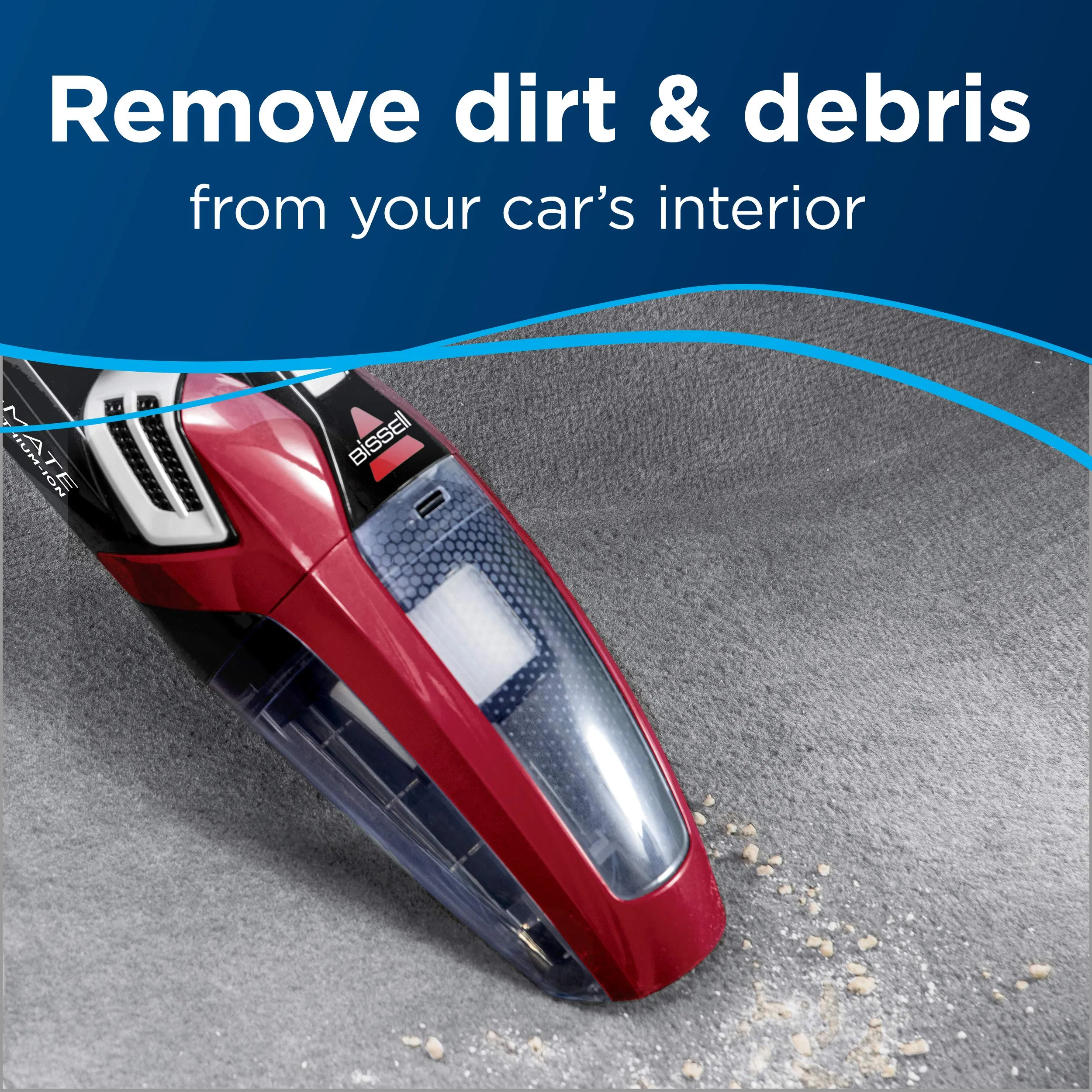 BISSELL AutoMate Lithium Ion Cordless Handheld Car Vacuum, 2284W, Red - Powerful Suction & Tools - Image 2