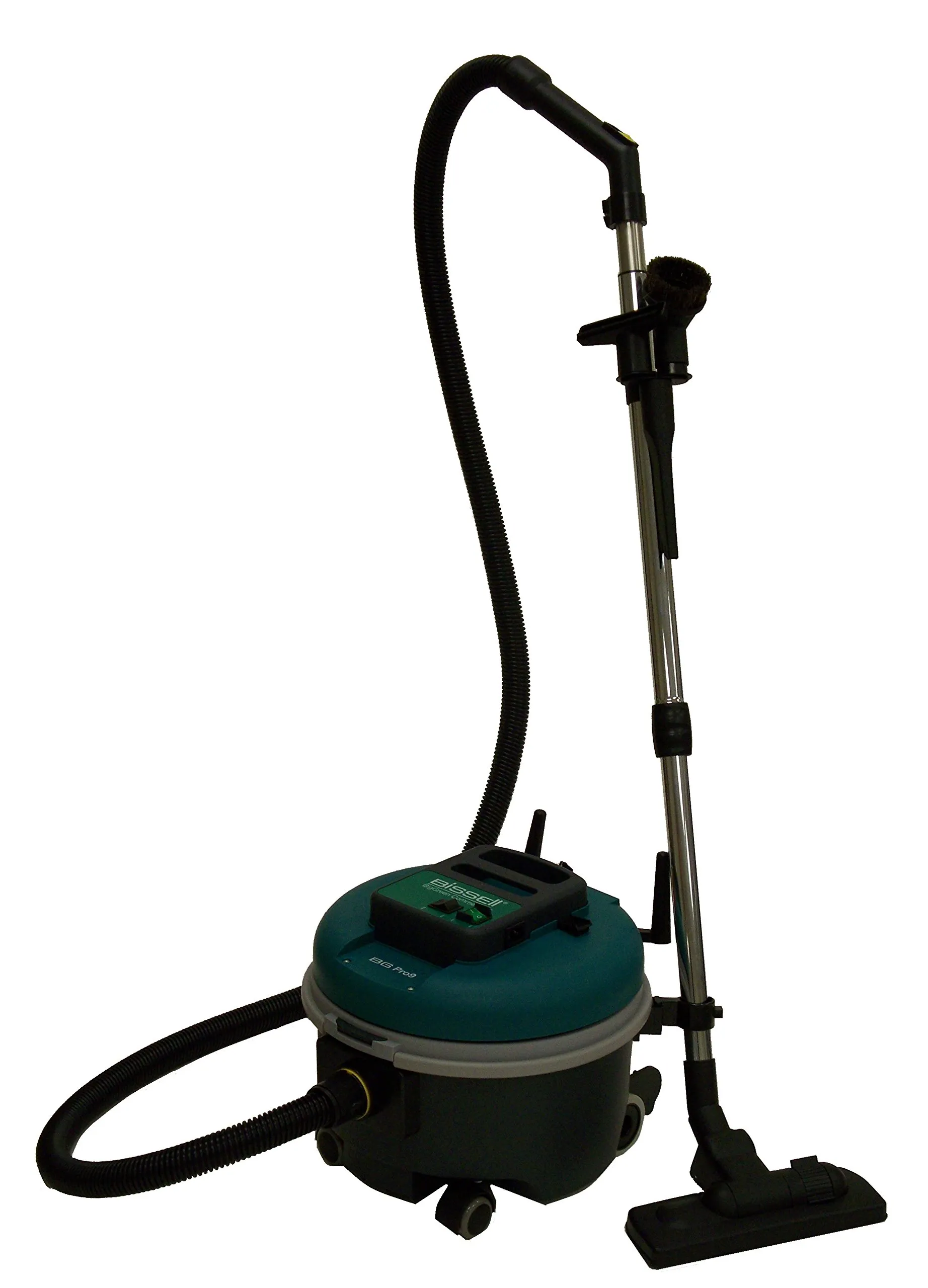 BISSELL BigGreen Commercial Bagged Canister Vacuum - 7.3L Capacity, Green, 50-Foot Cord, 2-Speed
