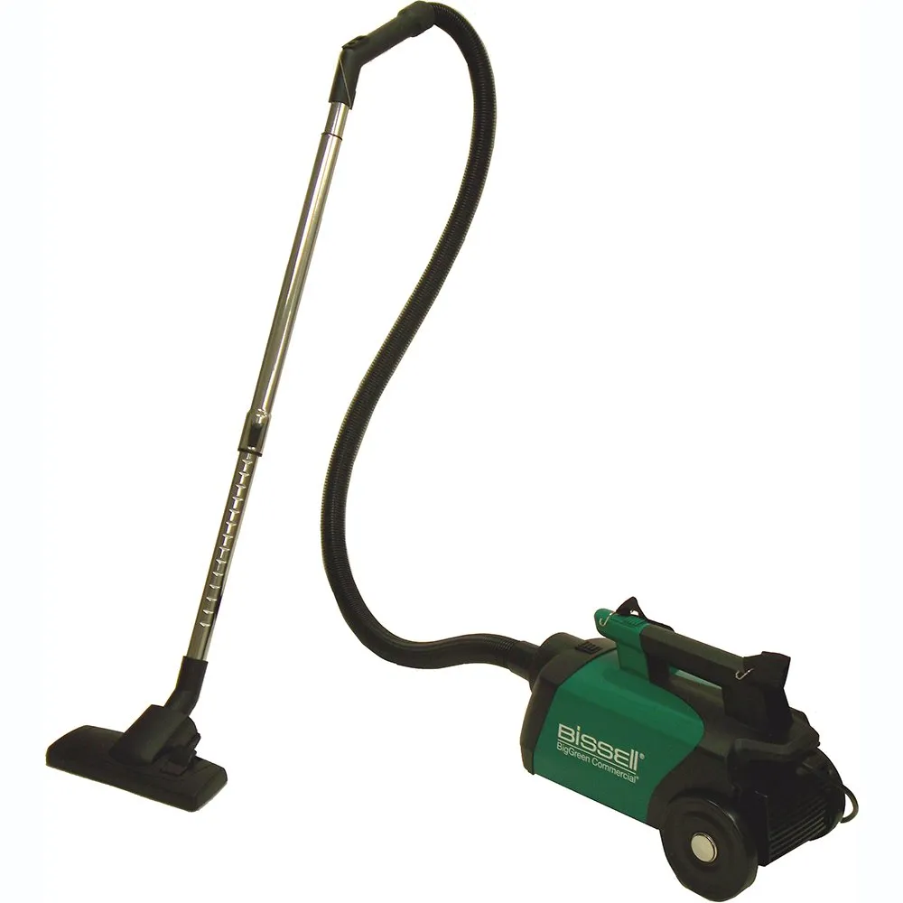 Bissell BigGreen Commercial BGC3000 Portable Canister Vacuum - Green & Black, Lightweight, 30ft Cord