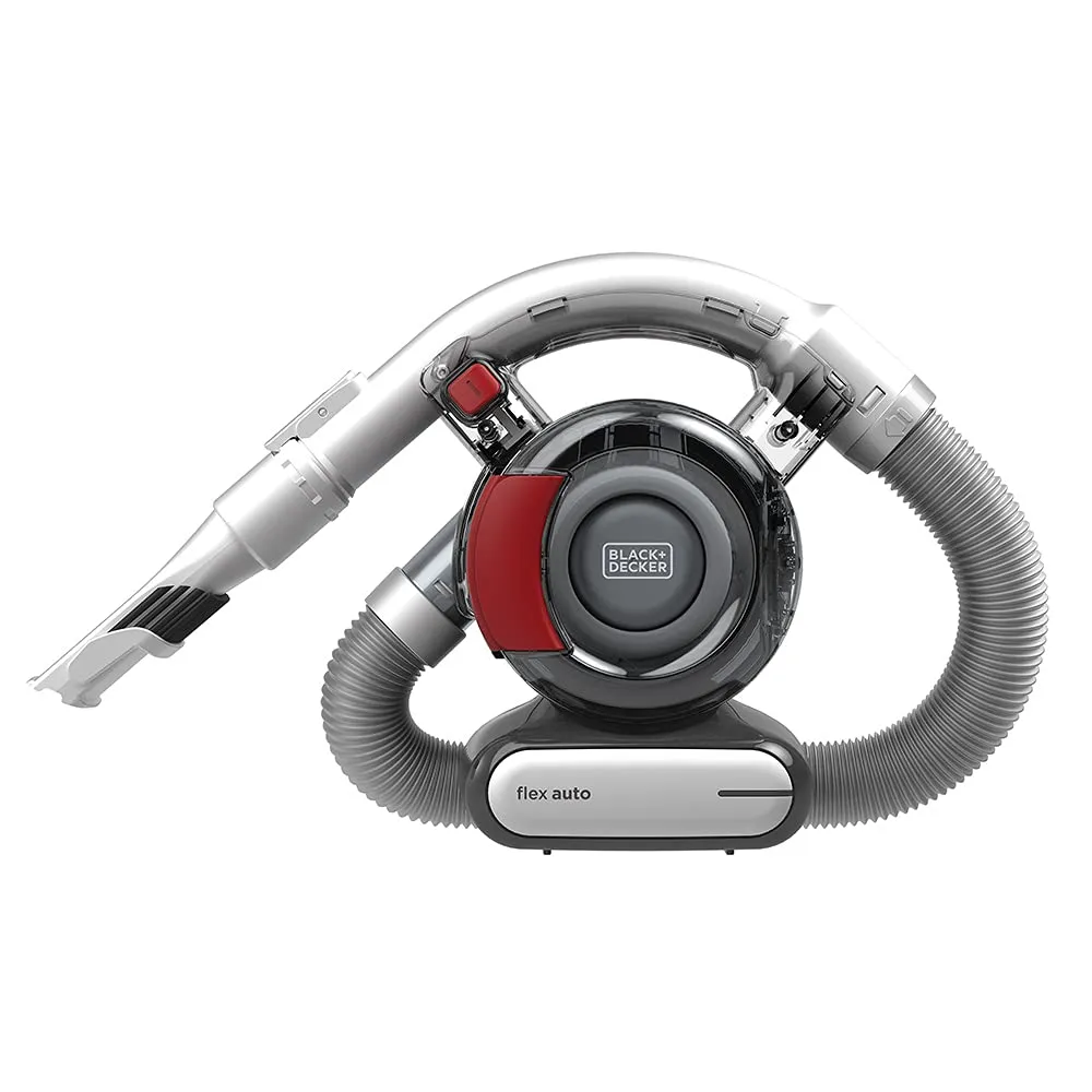 BLACK+DECKER 12V Flexi Automotive Vacuum - Compact Corded Handheld with Flexible Hose & Tools