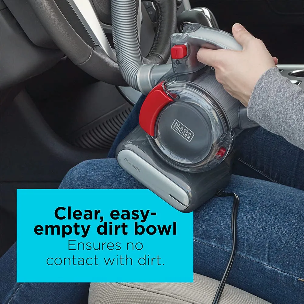 BLACK+DECKER 12V Flexi Automotive Vacuum - Compact Corded Handheld with Flexible Hose & Tools - Image 6