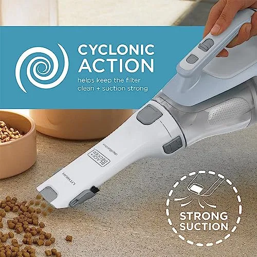 BLACK+DECKER 16V MAX Cordless Hand Vacuum with Charger, Wall Mount & Brush Tool - Powerful Suction - Image 6