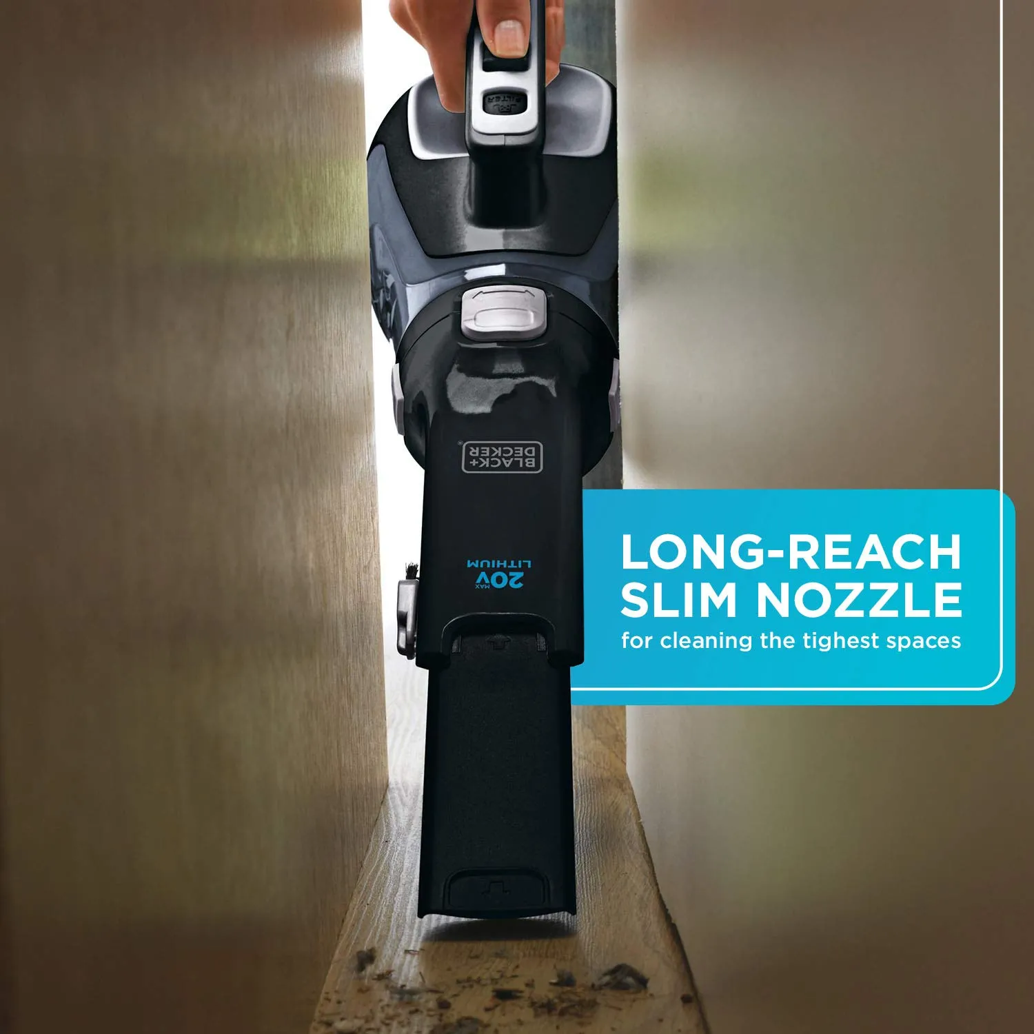 BLACK+DECKER AdvancedClean 20V Cordless Handheld Vacuum for Home and Car, Strong Suction Power - Image 3