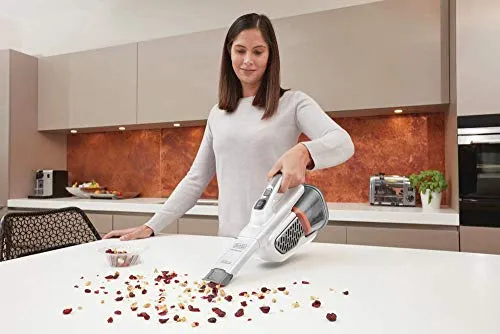 BLACK+DECKER AdvancedClean+ Cordless Handheld Vacuum, 4X Suction Power, White, Extra Long Crevice Tool - Image 10