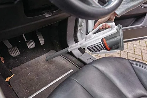 BLACK+DECKER AdvancedClean+ Cordless Handheld Vacuum, 4X Suction Power, White, Extra Long Crevice Tool - Image 14