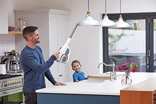 BLACK+DECKER AdvancedClean+ Cordless Handheld Vacuum, 4X Suction Power, White, Extra Long Crevice Tool - Image 9