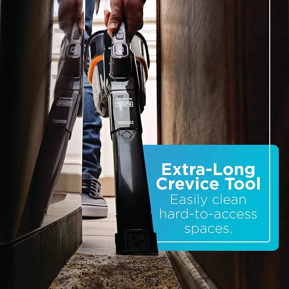 BLACK+DECKER Cordless Dusbuster Vacuum, Gray, 4X Suction Power, XL Dustbin, 2 Speed Modes - Image 3