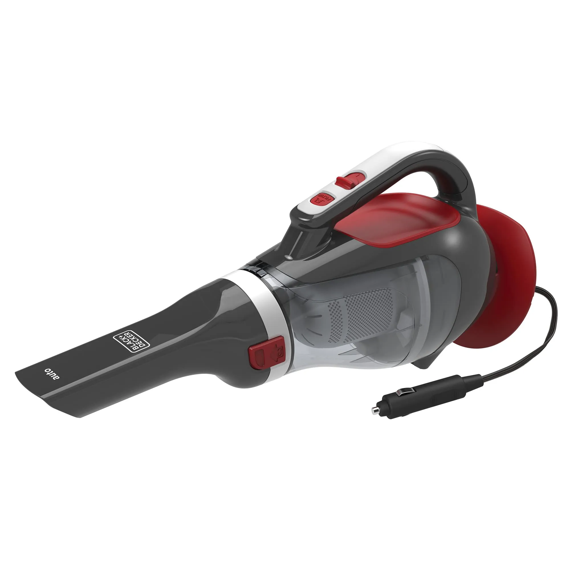 BLACK+DECKER dustbuster 12V DC Car Handheld Vacuum, Red - Extra-long nozzle & versatile tools