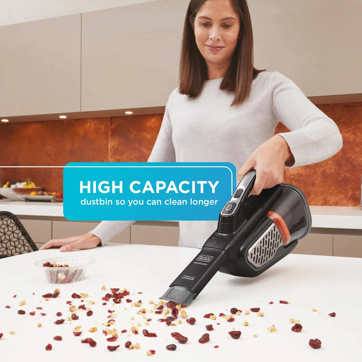 BLACK+DECKER dustbuster AdvancedClean+ Cordless Handheld Vacuum for Home and Car, 20V MAX - Image 5