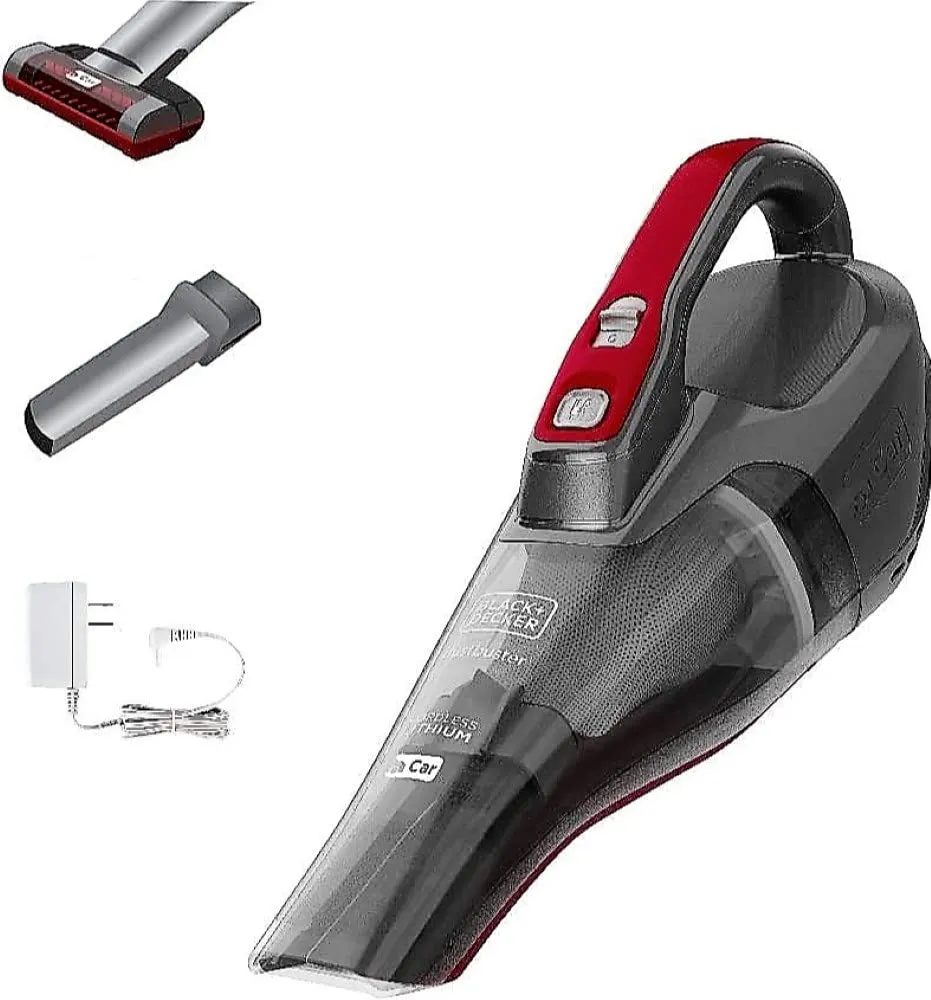 Black+Decker Dustbuster Cordless Handheld Car Vacuum, Gray - Lightweight, Long-Lasting Battery