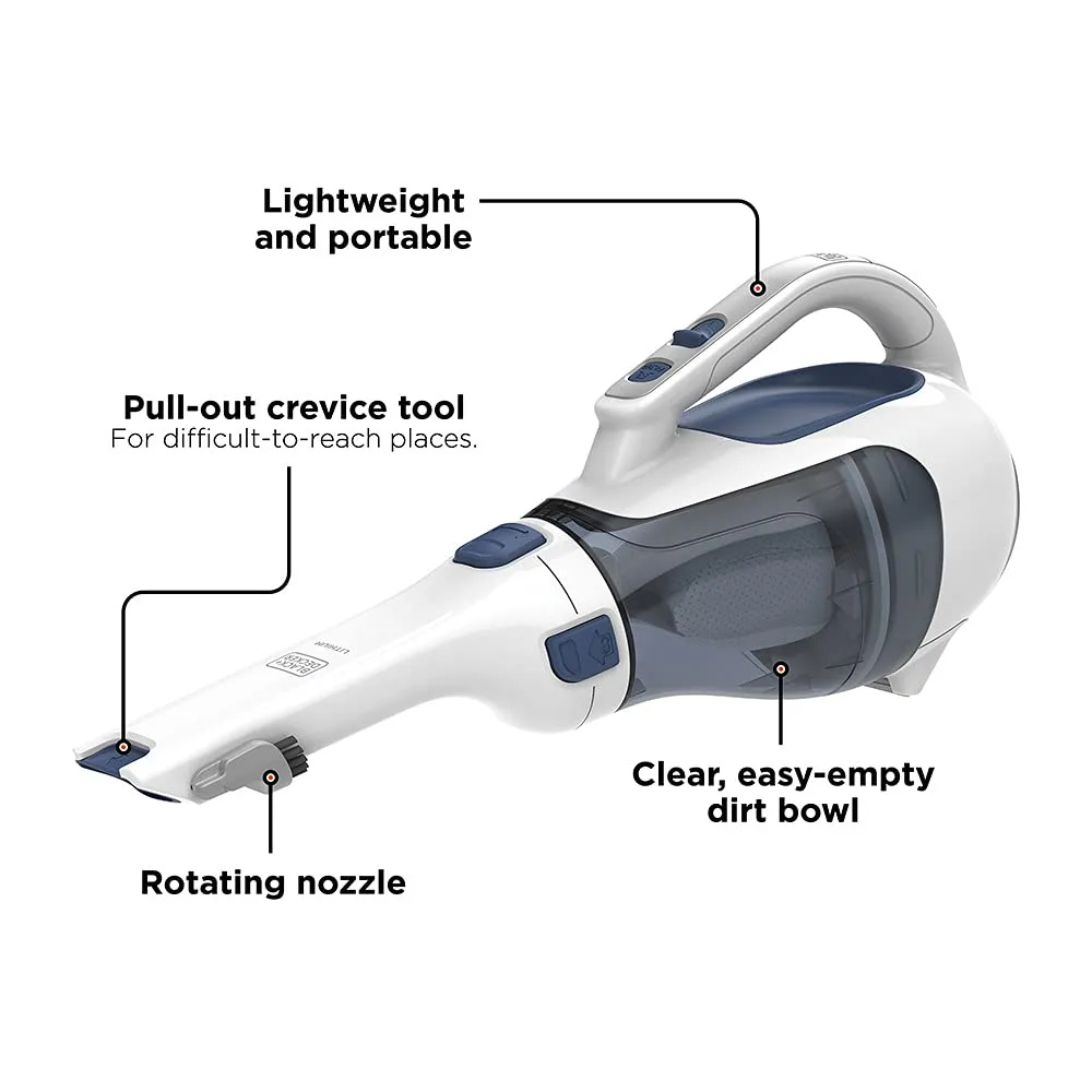 BLACK+DECKER HHVI325JR22 Dustbuster Cordless Hand Vacuum in Ink Blue - Lightweight & Versatile - Image 2