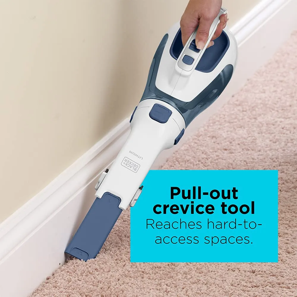 BLACK+DECKER HHVI325JR22 Dustbuster Cordless Hand Vacuum in Ink Blue - Lightweight & Versatile - Image 4