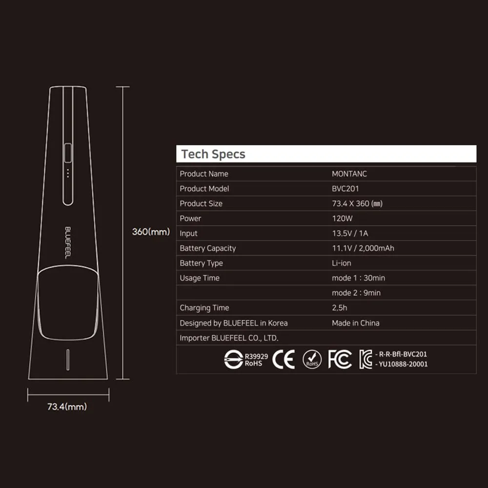 Bluefeel Handheld Cordless Vacuum Cleaner - 15000Pa High Power Suction for Home, Car, Office - Image 9