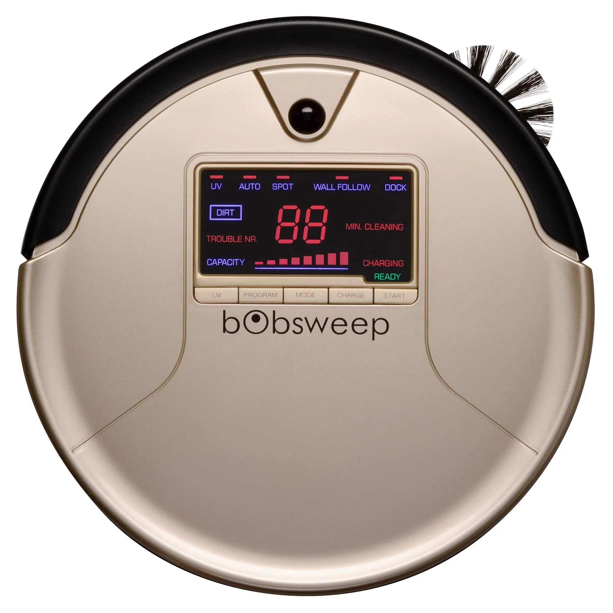 bObsweep PetHair Robot Vacuum Cleaner and Mop, Champagne - 1100mL Dustbin, TurboLift Suction