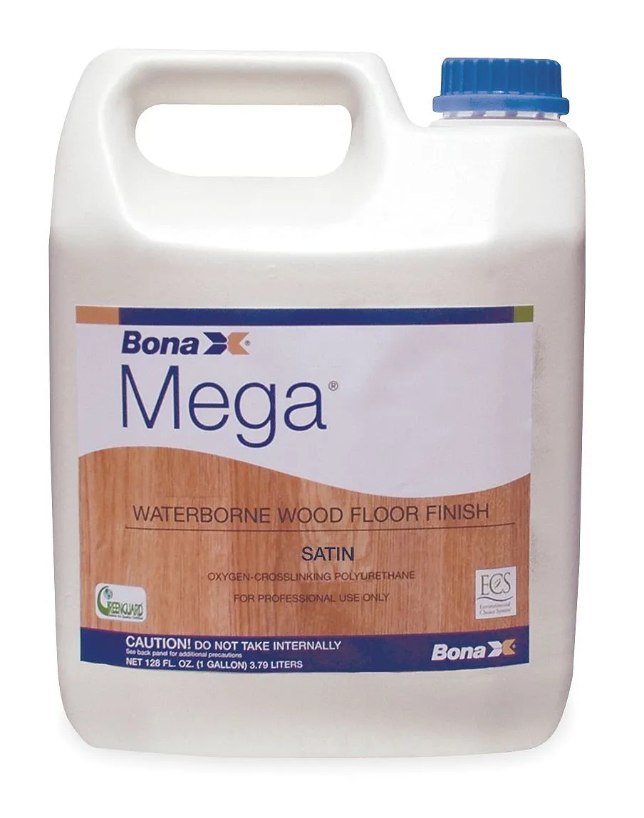 Bona Satin Floor Finish, 1 Gallon - Quick Dry, 500-600 sq. ft. Coverage, Janitorial Supplies