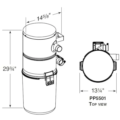 Broan-NuTone Central Vacuum System Power Unit, 550 Air Watts - Quiet, Efficient & Easy to Install - Image 4