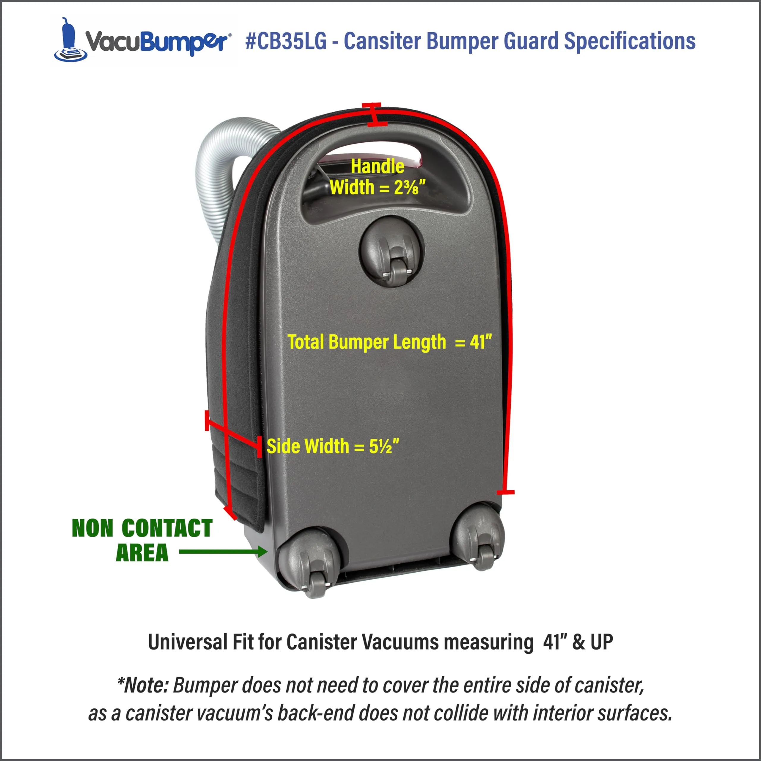 Bumper Guard for Canister Vacuums - Protects Furniture - Available in Small & Large Sizes - Image 5