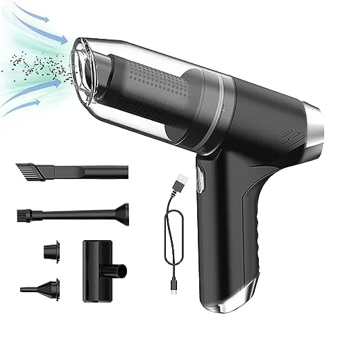 Car Vacuum Cleaner - 4000PA Handheld Cordless, Lightweight Rechargeable 120W for Pet Hair & Dust