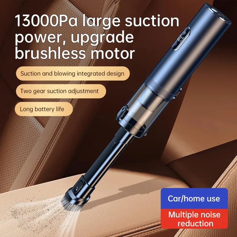 Car Vacuum Cleaner Handheld Cordless Portable Wireless 9000Pa Suction for Car Accessories, Silver - Image 2