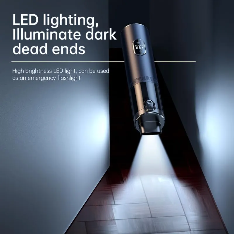 Car Vacuum Cleaner Handheld Cordless Portable Wireless 9000Pa Suction for Car Accessories, Silver - Image 4